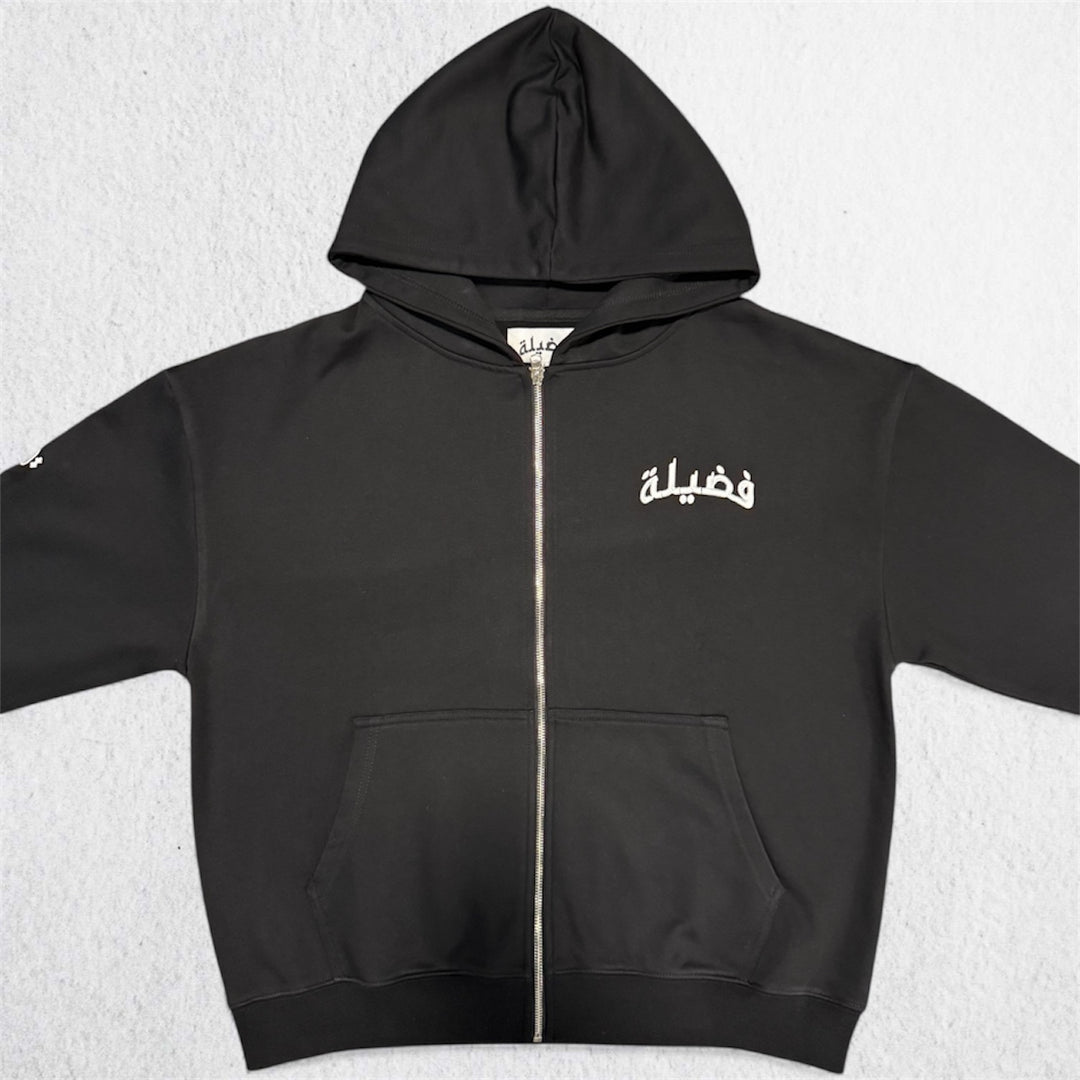VIRTUE ZIP UP JET BLACK
